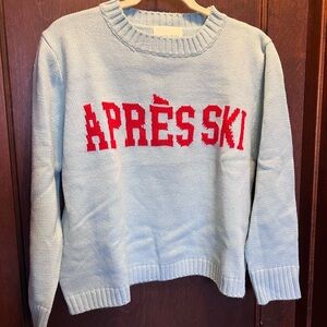 Après Ski Light Blue Knit Sweater, Size Small